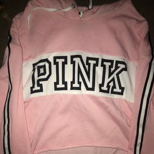 Pink cropped hoodie